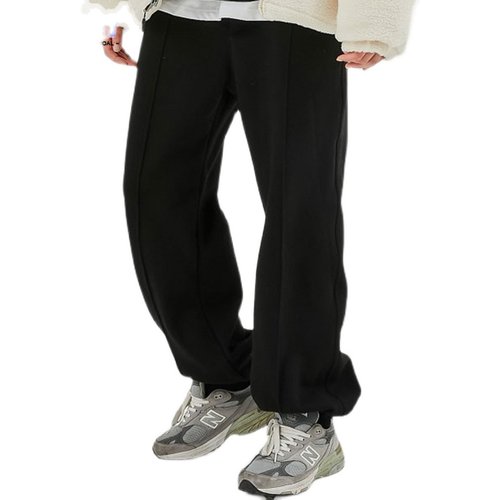 美式扎袜卫裤阔腿裤运动裤宽松长裤嘻哈裤子男束脚裤男女款情侣潮 - 图3