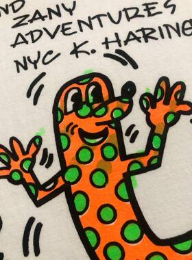 Autismss宝藏屋 Keith Haring凯斯哈林小众设计师蛇拼接短袖T恤