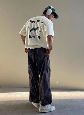 重磅不透复古街头嘻哈宽松