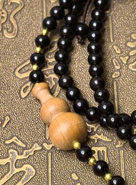 黑驴蹄子唐卡款独家项链桃木葫芦