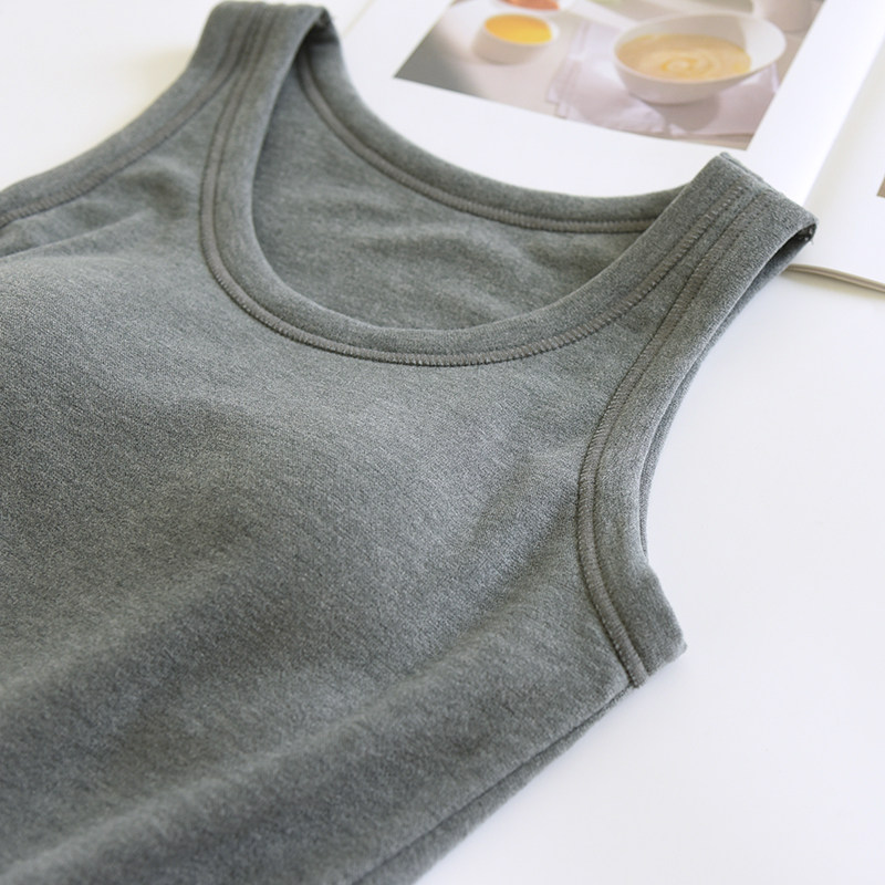 带胸垫德绒保暖背心女款内衣冬季加绒加厚内搭棉打底衫秋上衣,淘宝优惠券,粉丝福利购,淘宝优惠卷
