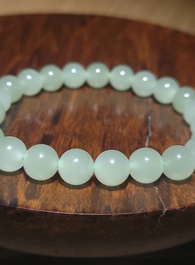 新疆的猫YQ010405 17.6克，8mm油糯纯美夹层料晴水圆珠手链