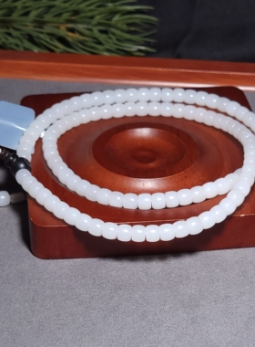 新疆的猫L112404 36.7克直径6-5mm脂粉浓郁三高羊脂白直切108长链