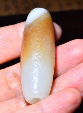 新疆的猫JJ010512 25.5克油乎乎高脂粉糖色亮眼的且末糖白玉勒子