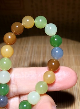 新疆的猫zg122504 45.8克，色泽搭配绚丽的和田玉多宝项链