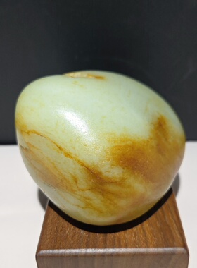 G031601新疆的猫580.5克超气派高密聚翠黄白玩籽和田玉