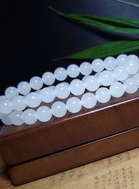 新疆的猫Z080407 69.3克R10油亮颗颗纯净“冰羊脂”玉大项链