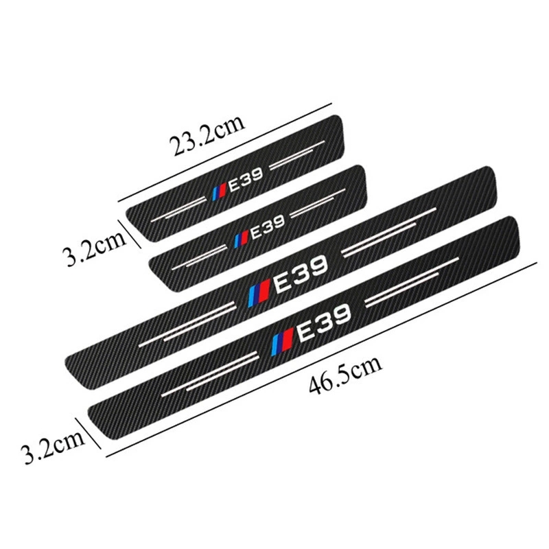 适用于宝马3系5系迎宾踏板装饰贴E30E34E46E60E90碳纤门槛条装饰-图2