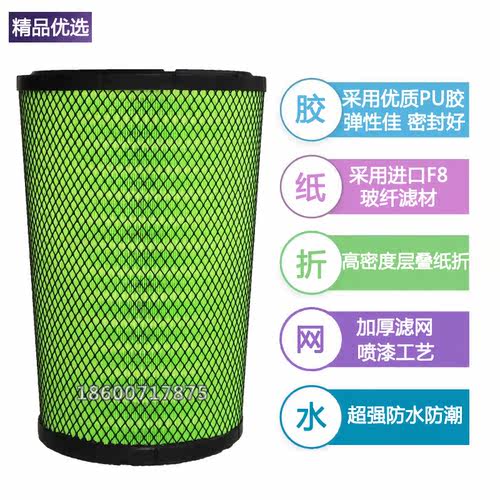适配新欧曼车GTL400 430 460 490福田est510锥形空滤3347空气滤芯 - 图0