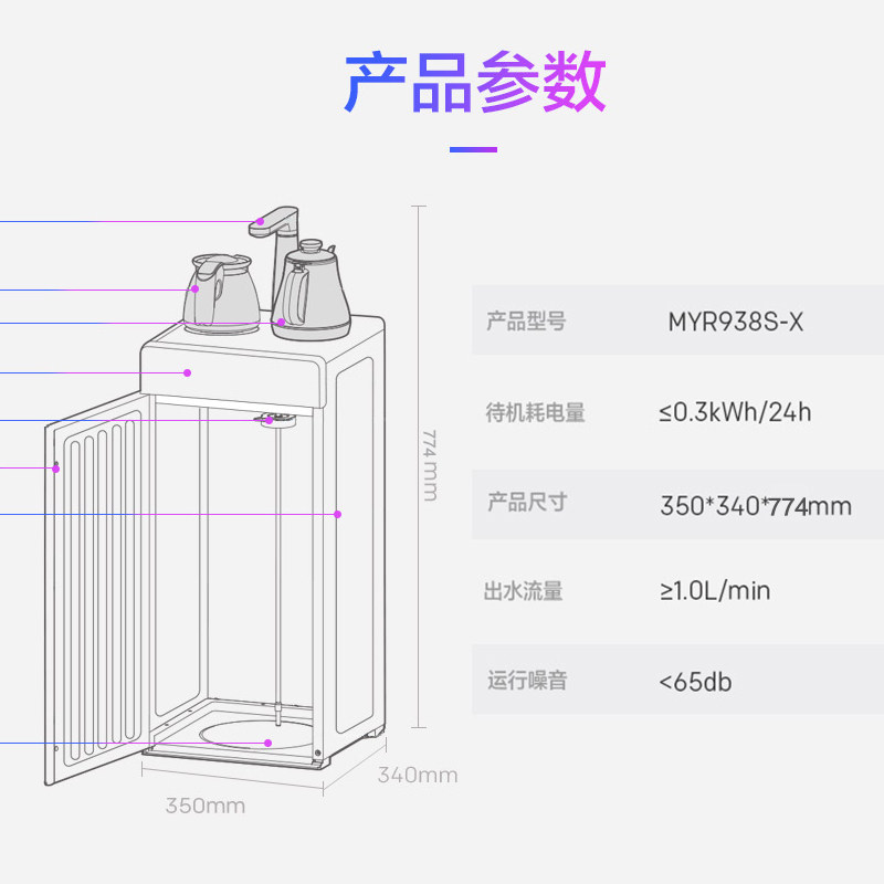 美的出品华凌家用智能饮水茶吧机 美的龙骑侠茶吧机/泡茶机