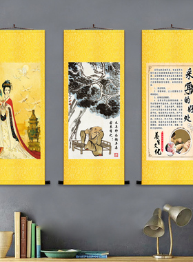 采耳仕女图挂画中医养生四川成都小舒服掏耳朵美容院足浴店装饰画