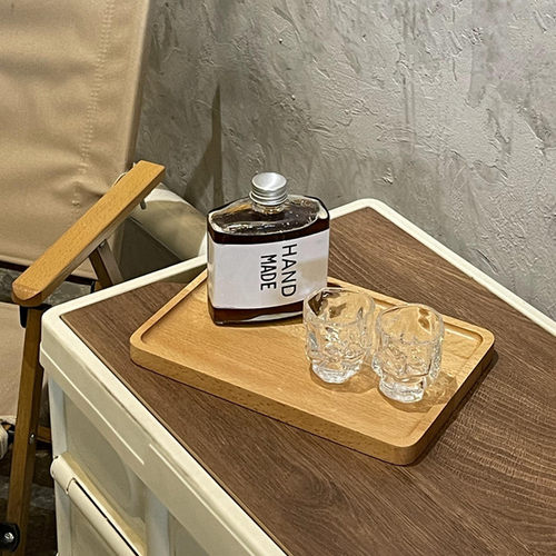 日式木盘ins简约木质托盘蛋糕水果盘长方形盘下午茶点心收纳盘子 - 图1