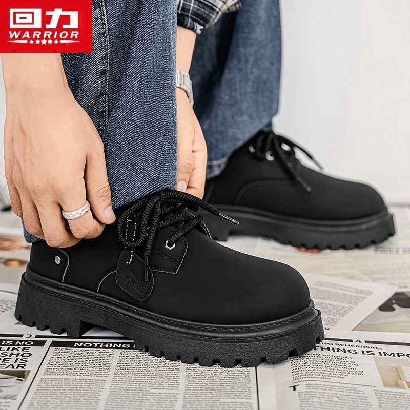 回力男鞋2025秋季新款男士大头皮鞋休闲德训鞋防臭潮流英伦工装鞋,淘宝优惠券,粉丝福利购,淘宝优惠卷