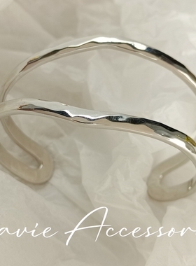 日系极简金银色手镯开口可调大小