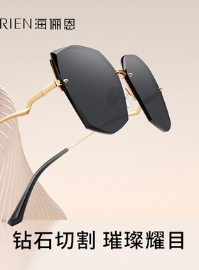 海俪恩墨镜女高级感ins渐变有色复古大框显瘦太阳眼镜新款潮N8136