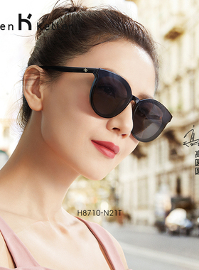 海伦凯勒2025猫眼墨镜女高级感防紫外线偏光太阳眼镜男近视配度数