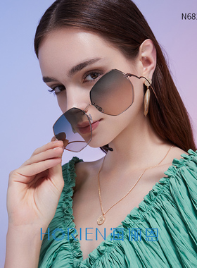 海俪恩新款炫彩多色网红INS墨镜女韩版潮时尚大太阳镜6815