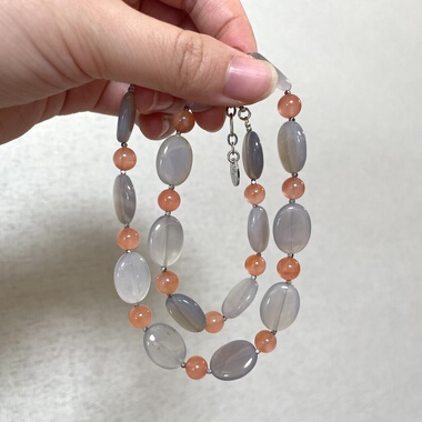 【暮烟缱绻】原创设计师项链天然南红玛瑙