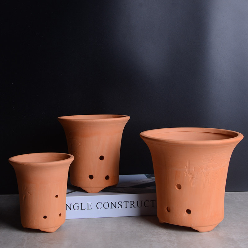 透气兰花盆红陶花盆紫砂盆陶瓷多肉花盆君子兰兰花镂空花盆蝴蝶兰,淘宝优惠券,粉丝福利购,淘宝优惠卷