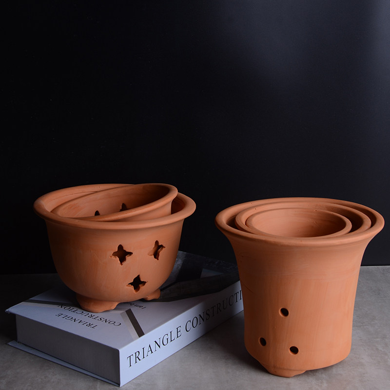 透气兰花盆红陶花盆紫砂盆陶瓷多肉花盆君子兰兰花镂空花盆蝴蝶兰,淘宝优惠券,粉丝福利购,淘宝优惠卷