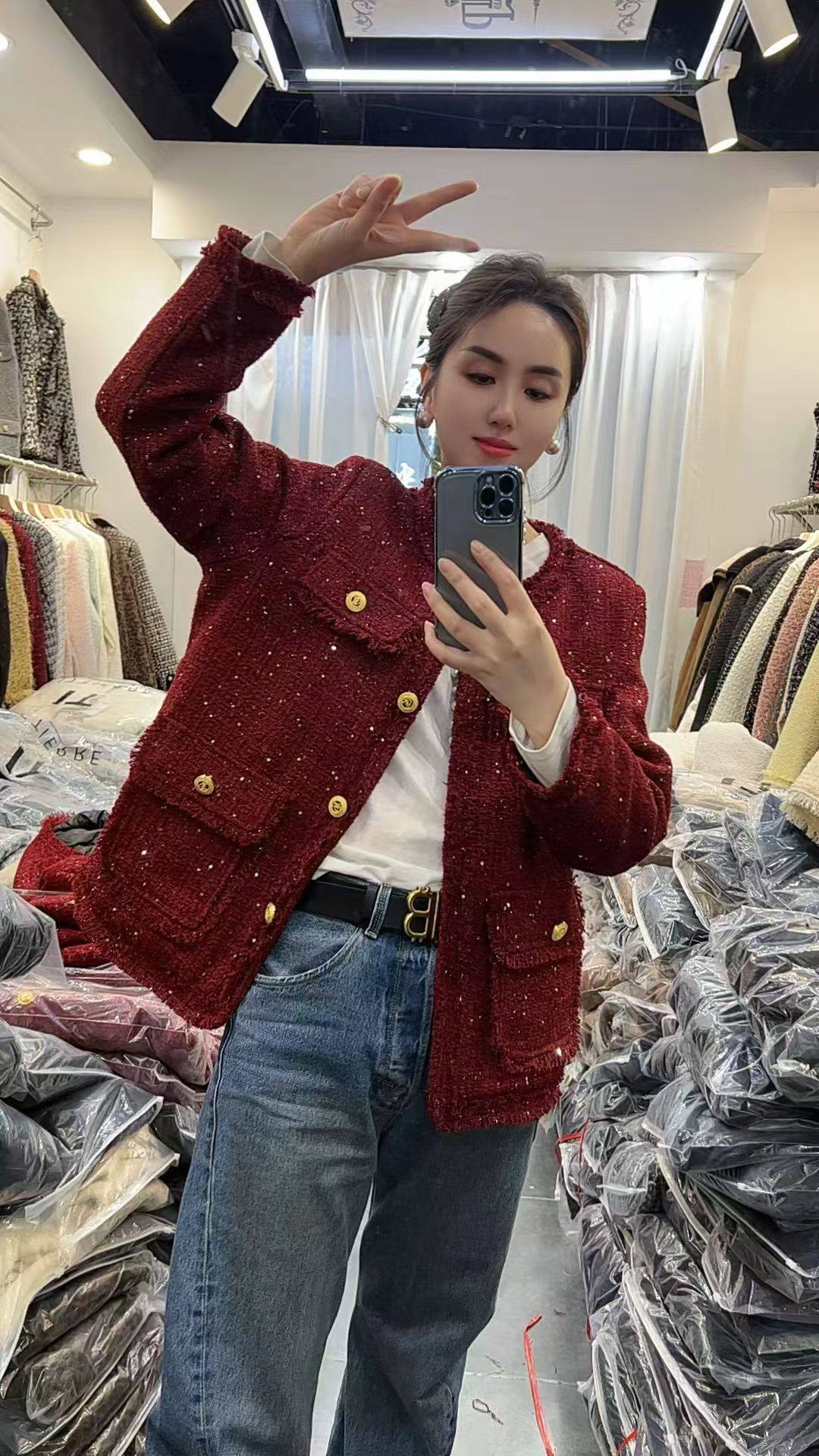 【12.20慧姐大码女装】2025新款小香风加绒棉外套MSN2410-,淘宝优惠券,粉丝福利购,淘宝优惠卷