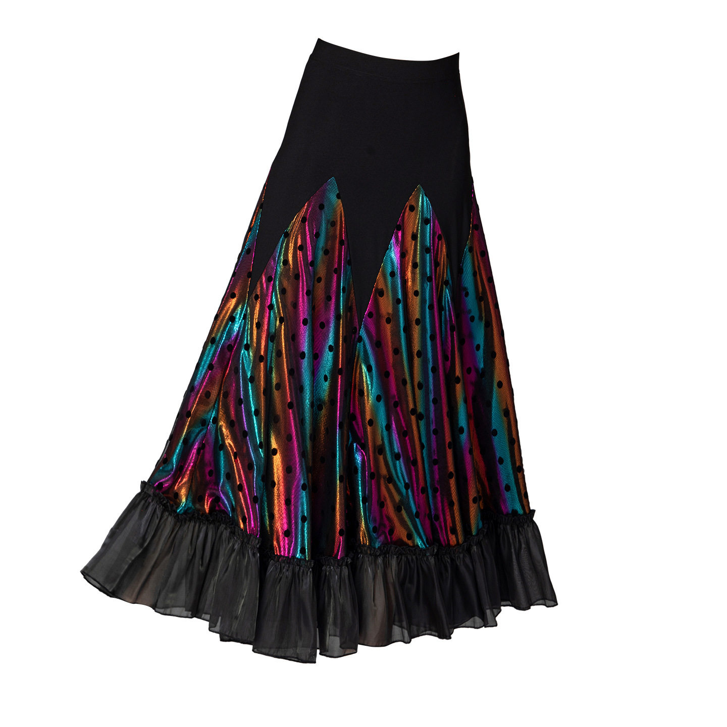 拉丁舞半身夏新款高级感跳舞专用大摆长裙摩登交谊广场华尔兹碎花,淘宝优惠券,粉丝福利购,淘宝优惠卷