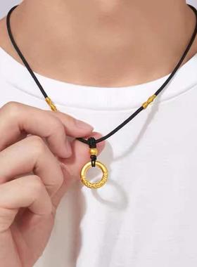 如意平安扣金手链金包银女转运珠本命年红绳情人节送女友生日礼物