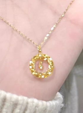 新款玫瑰花园项链捕梦网织梦金包银吊坠时尚轻奢锁骨链送女友礼物