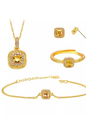 小方糖项链女士久不掉色