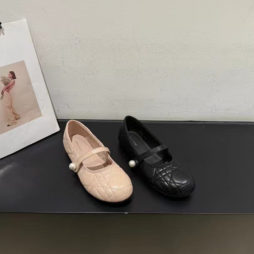 DAPAI SHOW韩版气质一字带浅口奶奶鞋女2026春季新款百搭平底单鞋,淘宝优惠券,粉丝福利购,淘宝优惠卷