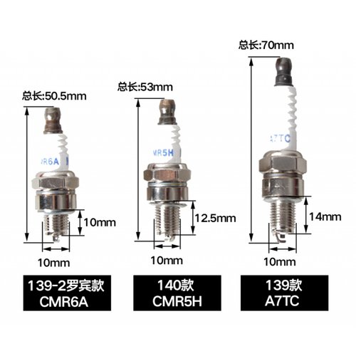 割草机油锯配件火花塞绿篱机139两二四冲程140F/40-5点火器火嘴 - 图0