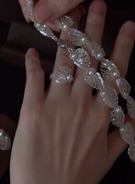 「海上升月」法式复古珍珠米珠手链独特气质手作高颜值送礼物手饰