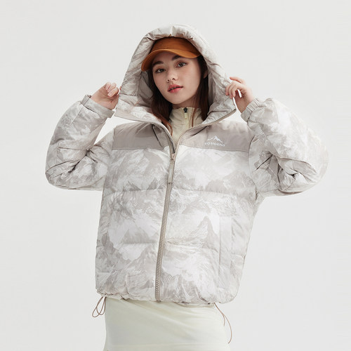 波司登新款羽绒服女短款男女同款时尚运动连帽百搭保暖面包服 - 图0