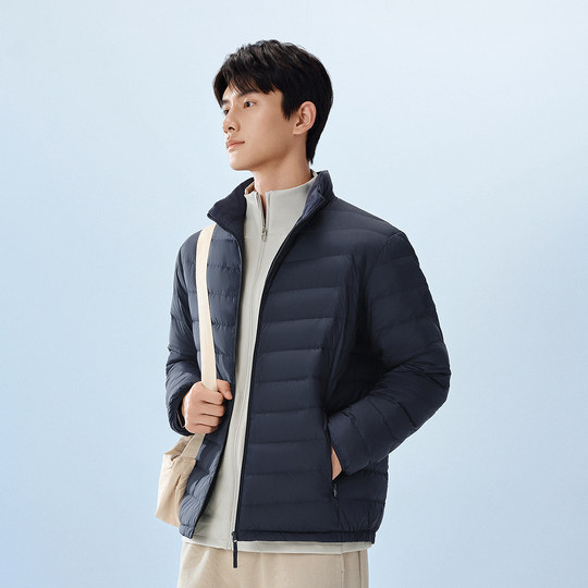 波司登2025新款短轻薄排骨羽绒服男立领三防便携保暖外套时尚百搭