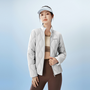 小蛮腰波司登25短款立领分格充绒羽绒服女士轻薄保暖显瘦外套