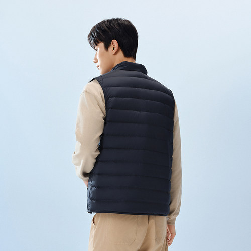 波司登26新款羽绒马甲男士短款立领轻薄保暖羽绒服内胆户外90羽绒 - 图1