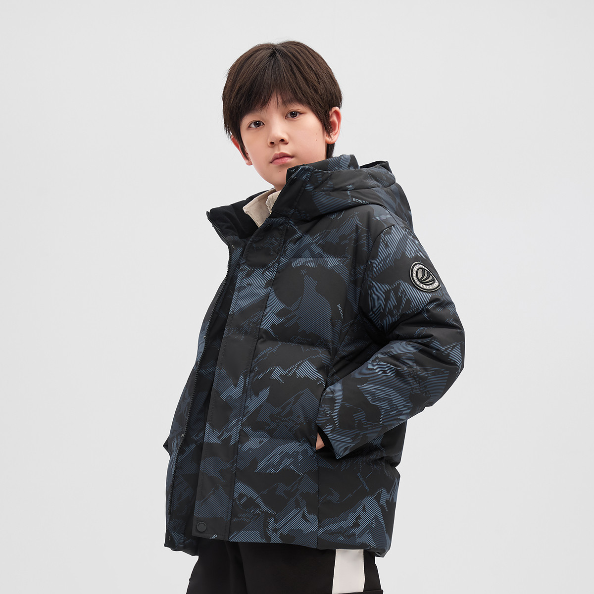 【极寒款】波司登儿童羽绒服年新款中大童户外风加厚保暖连帽外套 新款保暖实拍商品图