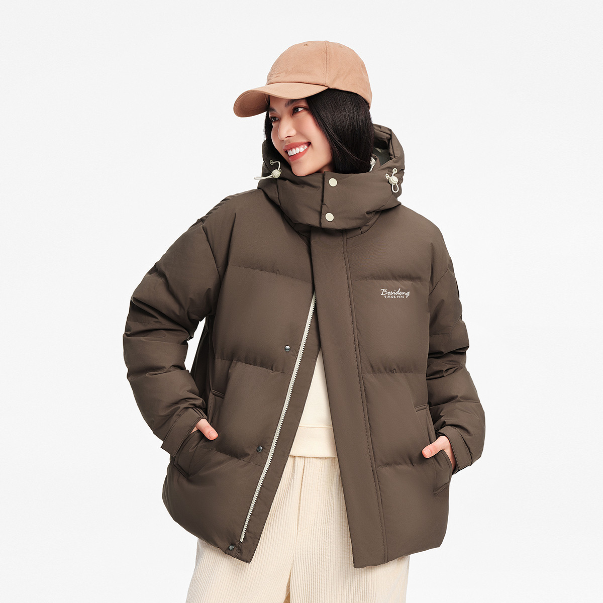 波司登25新款短款羽绒服女可拆卸帽加厚保暖面包服冬外套情侣时尚,淘宝优惠券,粉丝福利购,淘宝优惠卷