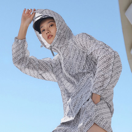 波司登夏户外遮阳防紫外线UPF40透气舒适复古印花防晒衣男女同款