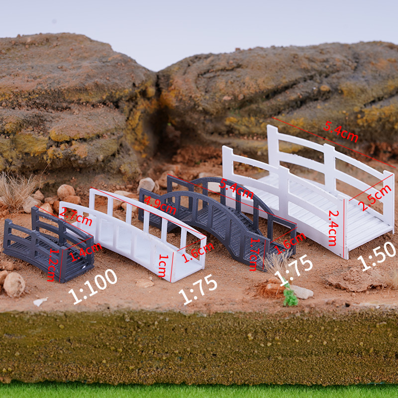DIY手工 建筑模型材料 模型沙盘 配景 迷你小桥 拱桥 直桥 木板桥 - 图2