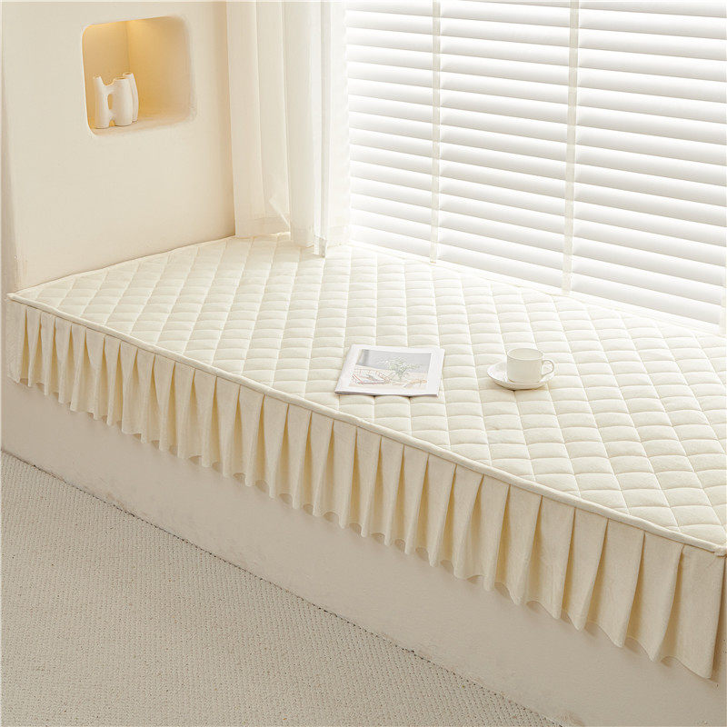 Window sill mat with crystal velvet, machine washable, non-slip, thickened and soft