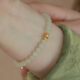 Outlets clearance to pick up a few gold and jade bracelets for women with niche exquisite light luxury Hotan color bracelet jewelry box