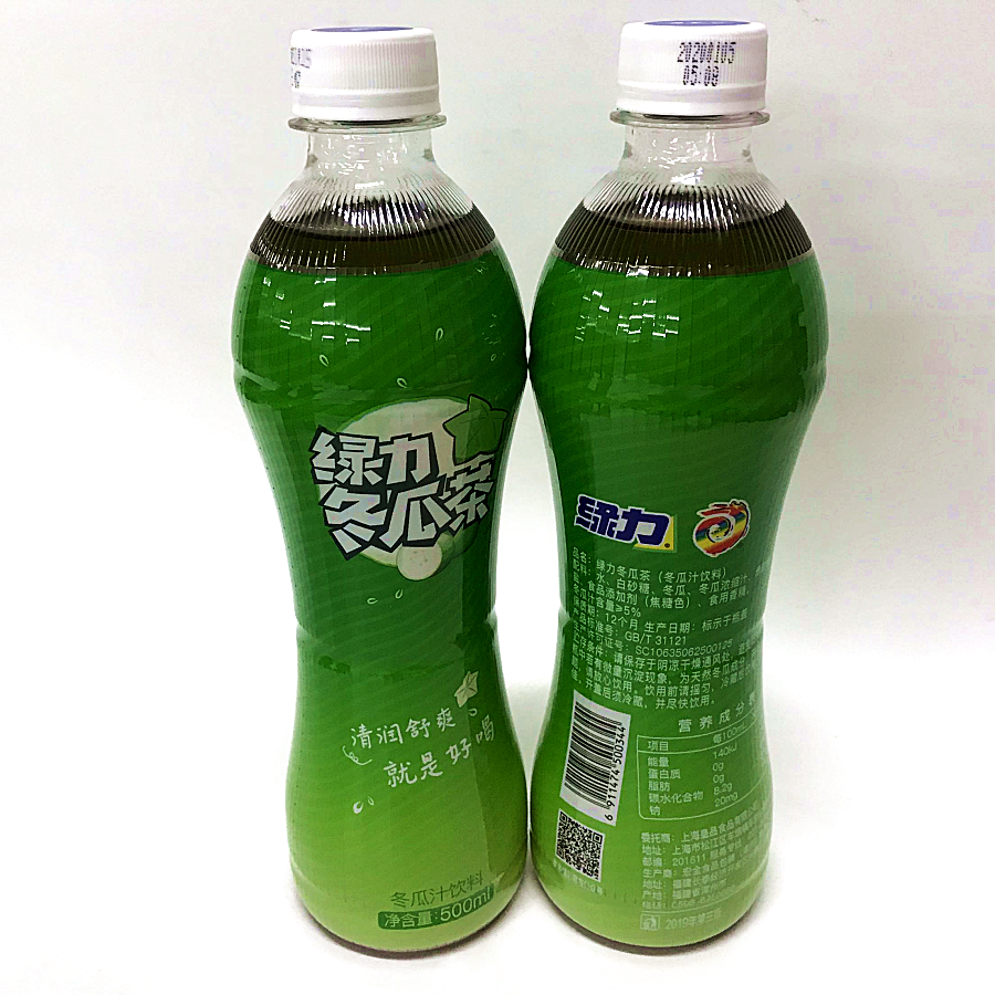 包邮绿力冬瓜茶冬瓜汁饮料绿力500ml*15瓶装整箱秘制冬瓜茶果蔬味-图1