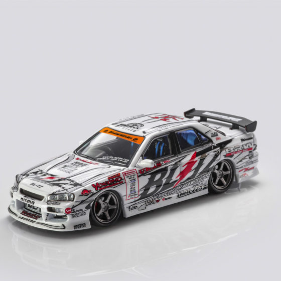 Limited Nissan ER34 BLITZ D1GP drift car Mortal 1 64 GTR alloy car model