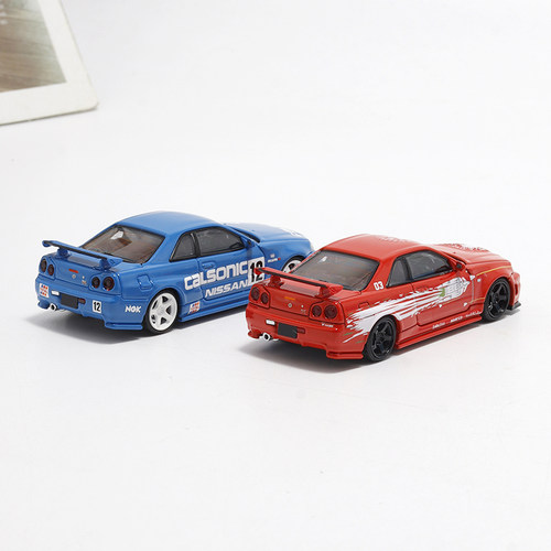 速度与激情 尼桑GTR R34  FastSpeed 1:64 Skyline R34仿真车模 - 图1