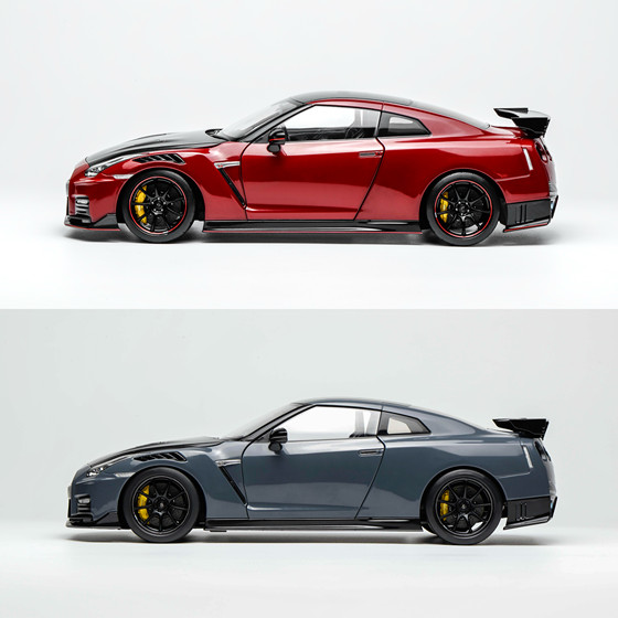 MH 1 18 Nissan GT-R NISMO R35 Special Edition 2022 Carbon Cover Alloy Full Open Car Model