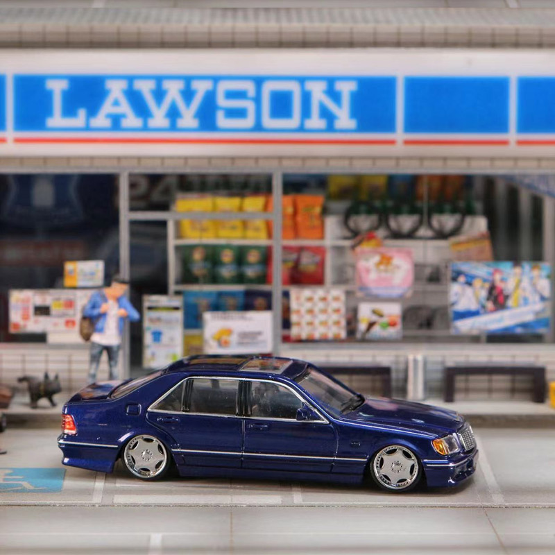 Street Weapon 1:64 SW 奔驰S600 虎头奔 W140 合金仿真汽车模型 - 图0