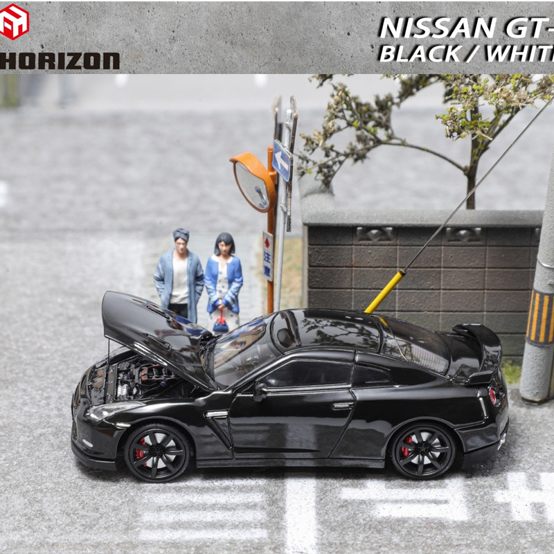 Focal Horizon 1:64 FH 日产尼桑GT-R R35 开盖 合金汽车模型收藏 - 图1