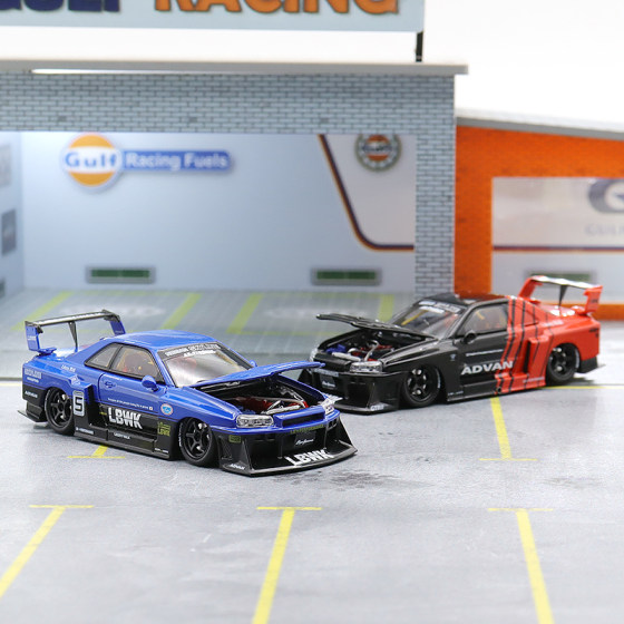 164 Nissan GTR34 car model super silhouette