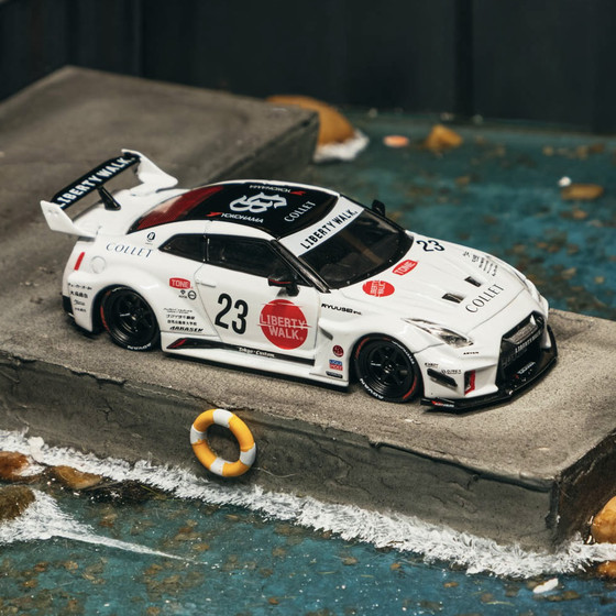TW 1 64 Nissan GTR R35 LB modified super silhouette 35GT-RR simulation car model collection